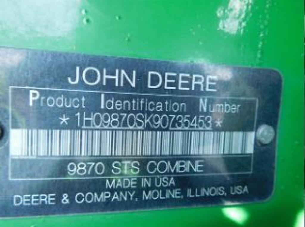 Consechadora John Deere 9870